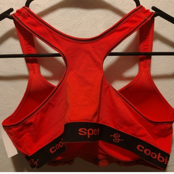 Coobie (2) Dark Pink & Black and Blue & Black Sports Bras No. 6899 Size 38C NWT - Picture 3 of 8